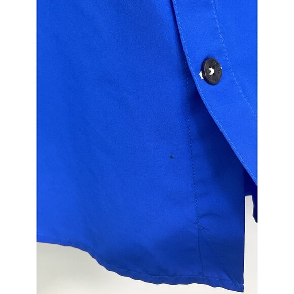 Under Armour Mens HeatGear Loose Fit Blue Short Sleeve Button-Up Shirt Size L - Picture 8 of 9